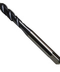 Premium Grade 3-48 UNC TiCN Coated HSS Spiral Flute Taps Pair, alloy steel threading tool close-up.