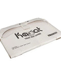 Straight Up Bulk Pack Disposable Toilet Seat Covers 5000 Sheets Recycled Paper Half Fold Dispenser for sanitary bathroom use.