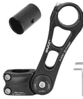 Adjustable Bike Stem Riser 145mm Universal 31.8mm And 25.4mm Clamp with tools and adapter, visible in black aluminum.