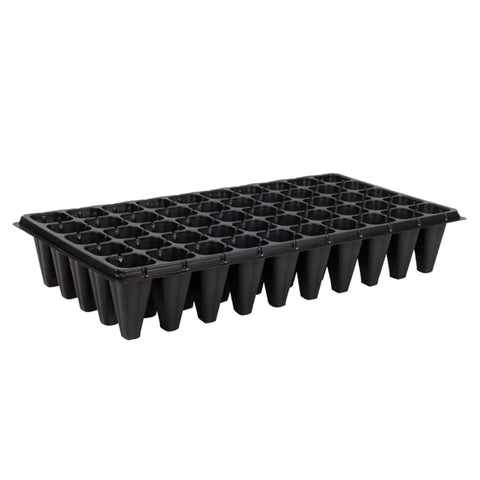 RooTrimmer 50 Cell Seedling Trays 10 Pack Thick Durable Plastic Nursery Flats Deep 3.54 Inches With Large 1.89 Inch Square Cells
