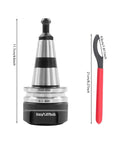 CNC Router Balance Collet Set with spanner, 5 Piece High Precision Chucks, 1 To 20mm Clamping Range, 40Cr Steel, blackened finish