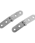 Foldable Cabinet Hinge 180 Degree Flap Screw On Iron Silent Hinge For Doors Drawers Desks And Sewing Tables Heavy Duty 76x15x2mm Silver