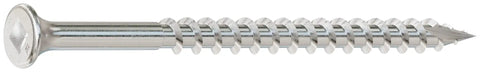 Pro Level Heavy Duty Collated Bugle Head Wood Screws 10 X 3 Inch Square Drive Type 305 Stainless Steel, close-up image.