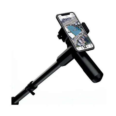 Digital Mapping Wheel With Spray Paint Attachment, Pro Grade Electronic Distance Measuring Tool For Quick, Accurate Estimating In Feet, Inches, Yards, And Meters, Built For Indoor And Outdoor Projects, mounted with smartphone