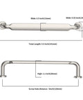 Dimensions and specifications of 10 Pack 5 Inch Brushed Satin Nickel Cabinet Handles For Kitchen Cabinets And Cupboards Durable Cabinet Pulls Hardware.