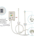 Water Dispenser Pump System for 5 Gallon Bottle with 110V US Plug, 20ft Hose, showing illuminated switch and connectors