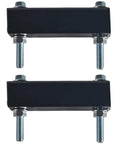 Engine Mount Plate Riser 1x1 Square Tube For 4 7 HP Engines With 3 1 8 Inch Center Spacing Easy Install, 2-pack with bolts