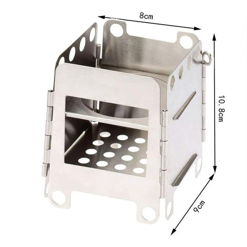 Compact metal frame of Portable Charcoal Grill With Nonstick Surface, Foldable Outdoor BBQ For Camping And Picnics, Easy Assembly.