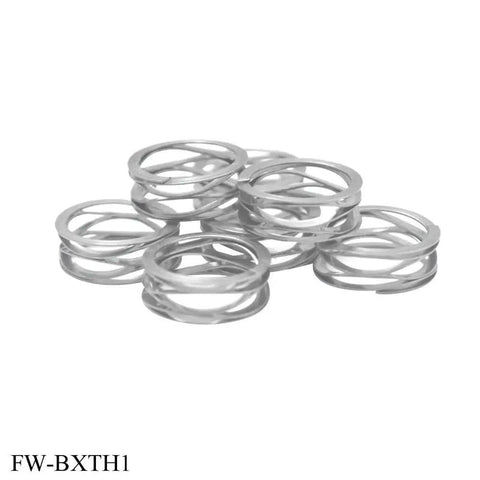 304 Stainless Steel Wave Spring Gasket Washer Set, Multi Layer Crest Wave Type, view of multiple washers stacked together