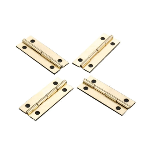 Rotating Concealed Hinges Set 12 Pack Antique Gold Cabinet Door Hardware 42x17mm displayed on white background