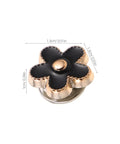 Total Fashion Hack With These Pocket Ready Black Flower Button Covers And Alloy Brooch Pins For Dresses No Sew Snap Fasteners with flower design.