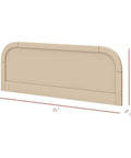 Taupe Twin And Full Bed Guardrail For Kiddo, Non Toxic Finish, GREENGUARD Gold Certified, side view with dimensions