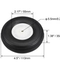 RC Airplane Tire And Wheel Set, PU Sponge Tire With Plastic Hub, 4.5 Inch, 2 Pack For DIY RC Mod, Ultra Lightweight And Durable, Easy Install