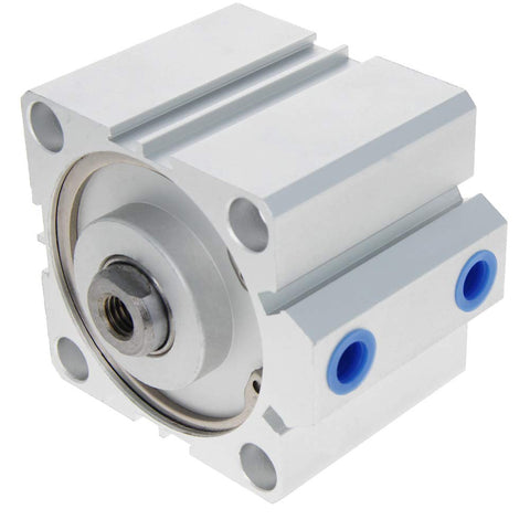 Slim Aluminum Pneumatic Air Cylinder 63mm Bore 30mm Stroke With 1/4PT Port Dope Lightweight Linear Actuator close-up view