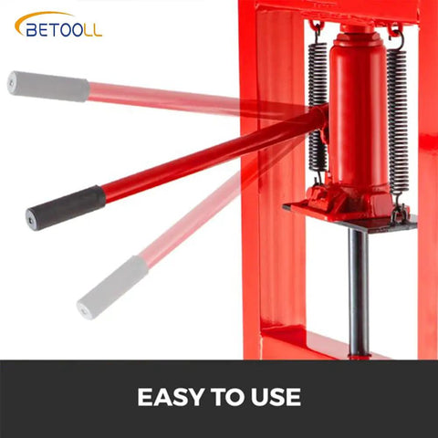 Industrial Grade Hydraulic Press For Precision Bending And Stamping Rock Solid Construction showing springs and levers.