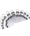 Dope Ear Stretching Kit With Acrylic Tapers And Silicone Tunnels, 36 Pieces 00G To 20mm Big Gauge Expander Set displayed