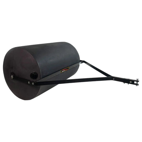 Tow Behind Lawn Roller 690 Lb Capacity With Easy Turn Plug, 36 Inch Wide Poly Drum, Flat Black Finish For Big Yards