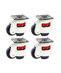 Heavy Duty Retractable Leveling Caster Set Of Four Featuring Badass Swivel Action And Massive 1000 Pound Load Capacity for sturdy workbenches.
