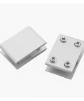 Shelf Clips And Bracket Set For Cabinets 10 Piece Zinc Alloy Glass Clamp Holders, white finish