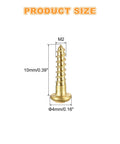 Copper Self Tapping Wood Screws M2 10mm Slotted Round Head For DIY Woodworking And Home Improvement Projects size illustration