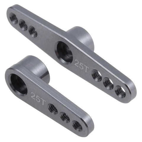 Two Pack 25T Aluminum Servo Horns With M3 Thread For 1 10 And 1 8 Scale RC Crawlers Fits Futaba Savox Power HD HSP MG995 MG996 CNC 6061 Aluminum