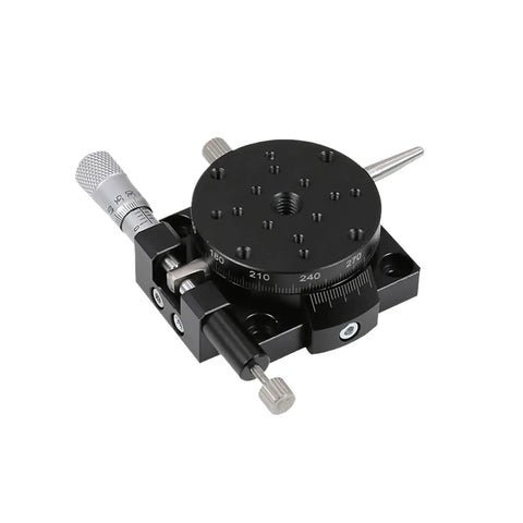 Manual Rotary Stage R Axis RSP40 L built with lightweight aluminum alloy, ultra compact, easy install, smooth operation.