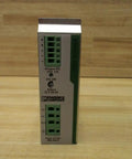 Three Phase 24 Volt DC 5 Amp DIN Rail Mounted Power Supply Enclosed Primary Switched Trio Power For Industrial Automation, Conveyor Belt And Wash System Controls, front view