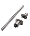 Pro Grade Single Nut Ball Screw 50Mm X 1000Mm Length C7 Precision Rolling for CNC Machines and Automation, with shaft and nut housing.