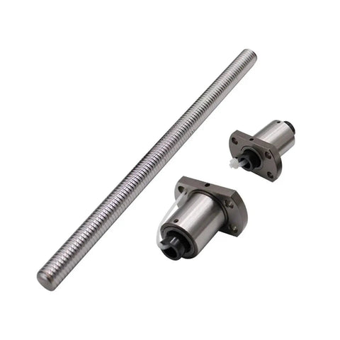 Pro Grade Single Nut Ball Screw 50Mm X 1000Mm Length C7 Precision Rolling for CNC Machines and Automation, with shaft and nut housing.