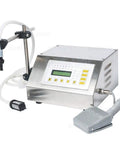 Commercial Grade Digital Liquid Filling Machine And Precision Bottle Pump With Sharp Digital Readout For Beverages And Water 5Ml To 3500Ml Range with LCD screen and tubing.