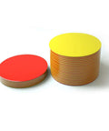 Super Awesome Red And Yellow Counting Blocks Pack Of 200 Hassle Free Math Manipulatives stacked in red and yellow for preschool learning.