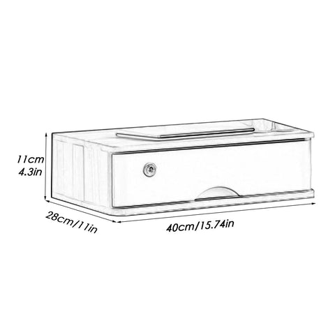 Solid Wood Desktop Storage Box With Lockable Drawer 1 2 3 4 Tier File Cabinet For Office And Home Organization Space Saving Organizer