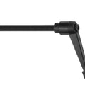 Pro Grade Shop Staple M10 Adjustable Knob Handle With 100mm Male Thread and Push Button Ratchet Lock for industrial use in black.