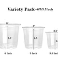 Clear Nursery Pots Set For Plants 3.5, 5, 6 Inch With Drainage Holes Flexible Reusable Seedling Planters Seed Starter Pots For Home
