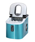 Top Tier Countertop Ice Maker With Built Tough Stainless Shell 15 Kg Daily Production Makes Crystal Clear Cubes For Kitchen Bars And Friday Night Vibes 220 V Zero Hassle Operation with lid open, showing ice inside.