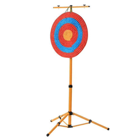 20 Inch 5 Layer Traditional Straw Archery Target Hand Made 4 Inch Thick For Outdoor Shooting Practice With Silk Surface