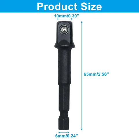 Impact Socket Adapter Set Quarter Inch To Three Eighths Inch Square Drive Built For Impact Driver DIY Automotive Projects