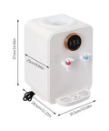 No Fuss Countertop Water Dispenser With Hot And Cold Water, Top Loading Drinker For Office Or Kitchen, White Finish Fits 1.19 To 4.99 Gallon Bottles