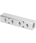 Close-up of Heavy Duty Aluminum Air Manifold Block Coupler Quick Connect For Industrial Factories And Auto Shops High Pressure Resistance Up To 0.9 MPa Leak Free Installation SY30 02 4F