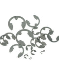 External E Clips Retaining Rings Kit, 420-Piece Metric Assortment From 1.2mm To 15mm, 14 Sizes, showing various clip sizes