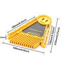 Hardcore Double Feather Loc Board For Table Saw And Router Table Adjustable Woodworking Safety Tool That Grips Tight To Crush Kickback And Deliver Sweet Cuts Red, showcasing measurements and design.