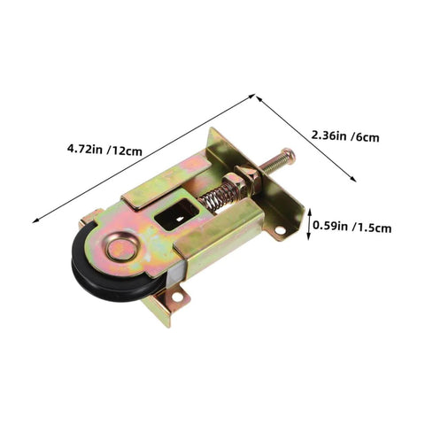 2 Pack Sliding Door Roller Replacement Kit For Closet And Wardrobe Doors, durable steel frame, plastic wheel dimensions shown.
