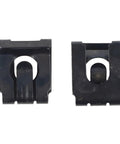 Mercedes Auto Transmission Gear Bushing And Shift Linkage Clip Kit Direct Replacement For 1968 1996 Models Including 190D 190E 300D 300E S Class C Class E Class SL Premium Rubber And Metal Construction 1159920310 0009944160 close-up view of two black clips