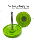 1 Inch Cap Nails for Mass Loaded Vinyl Installations, Ring Shank, Electro Galvanized, Flush Drywall Ready