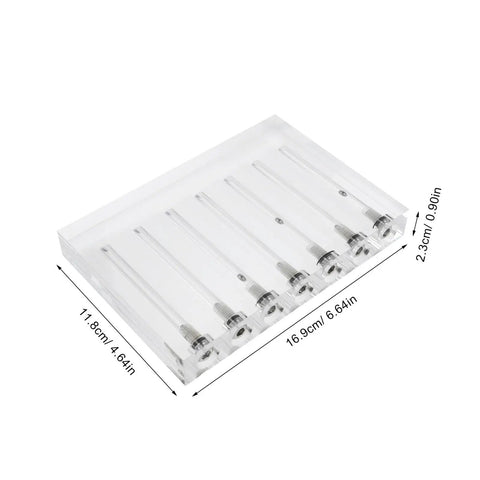 7 Hole Acrylic Automotive Oil Quality Comparator Kit for DIY Viscosity Testing Transmission and Engine Oil Gauge Demo Stand, 16.9cm acrylic