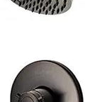 Thermostatic Shower Trim Kit 1.8 GPM Tuscan Bronze For ADA Compliant Bathrooms, Rain Spray Experience, CEC CALGreen Water Efficiency