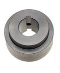 Heavy Duty 1 1/4 Inch Weld Hub Assembly Featuring A Precision 1/4 By 1/8 Inch Keyway top view, showcasing its durable metal construction.