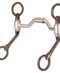 Low Port Show Bit With Antique Brown Cheeks Stainless Steel 5 Inch Mouth For Horses Equestrian Training Gear Durable Bit