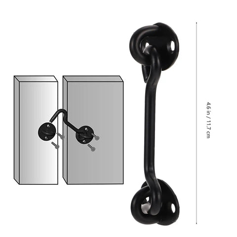 Heavy Duty 16 Pack Barn Door Hook And Eye Latch Kit Tough As Nails Stainless Steel Gate Hasp for secure locking and use.