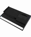 Next Level External GPU Dock Station USB4 40Gbps PCIe Enclosure With Gigabit Ethernet M2 NVMe Storage Slot And 60W PD Charging top view of black metal case.